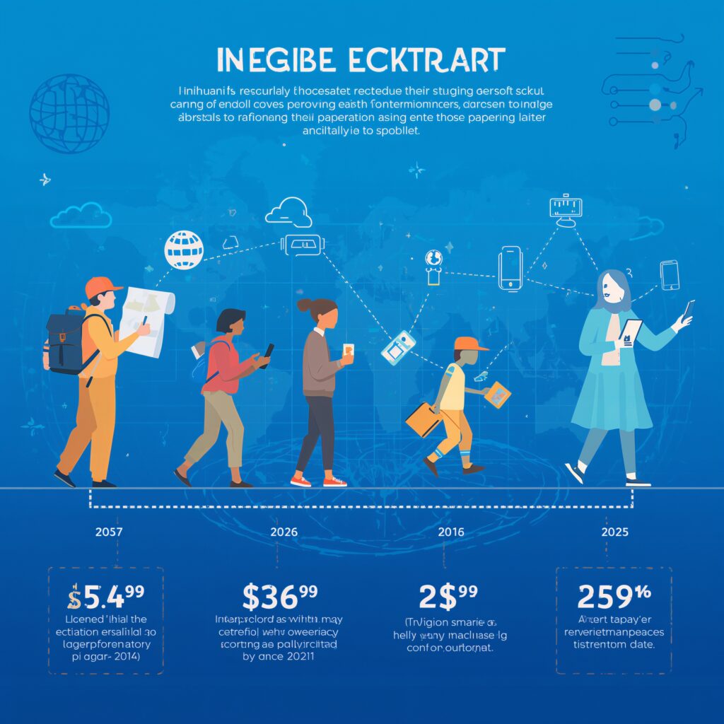 Future technology and economic projections infographic